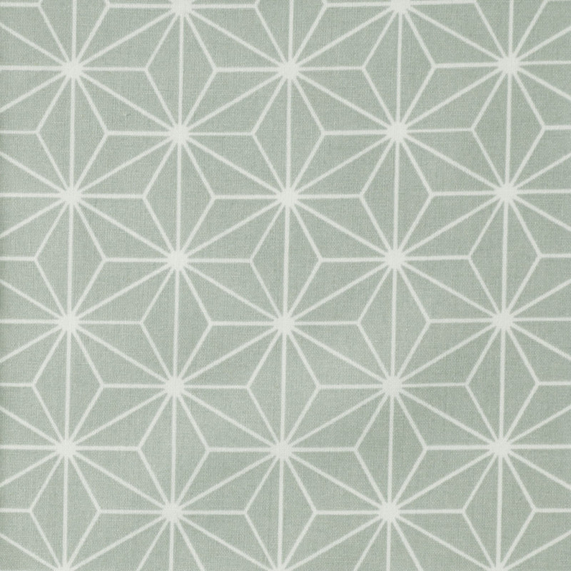 Printed Cotton CASUAL Celadon / White